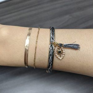 NWT Braided Evil Eye Bolo Bracelet